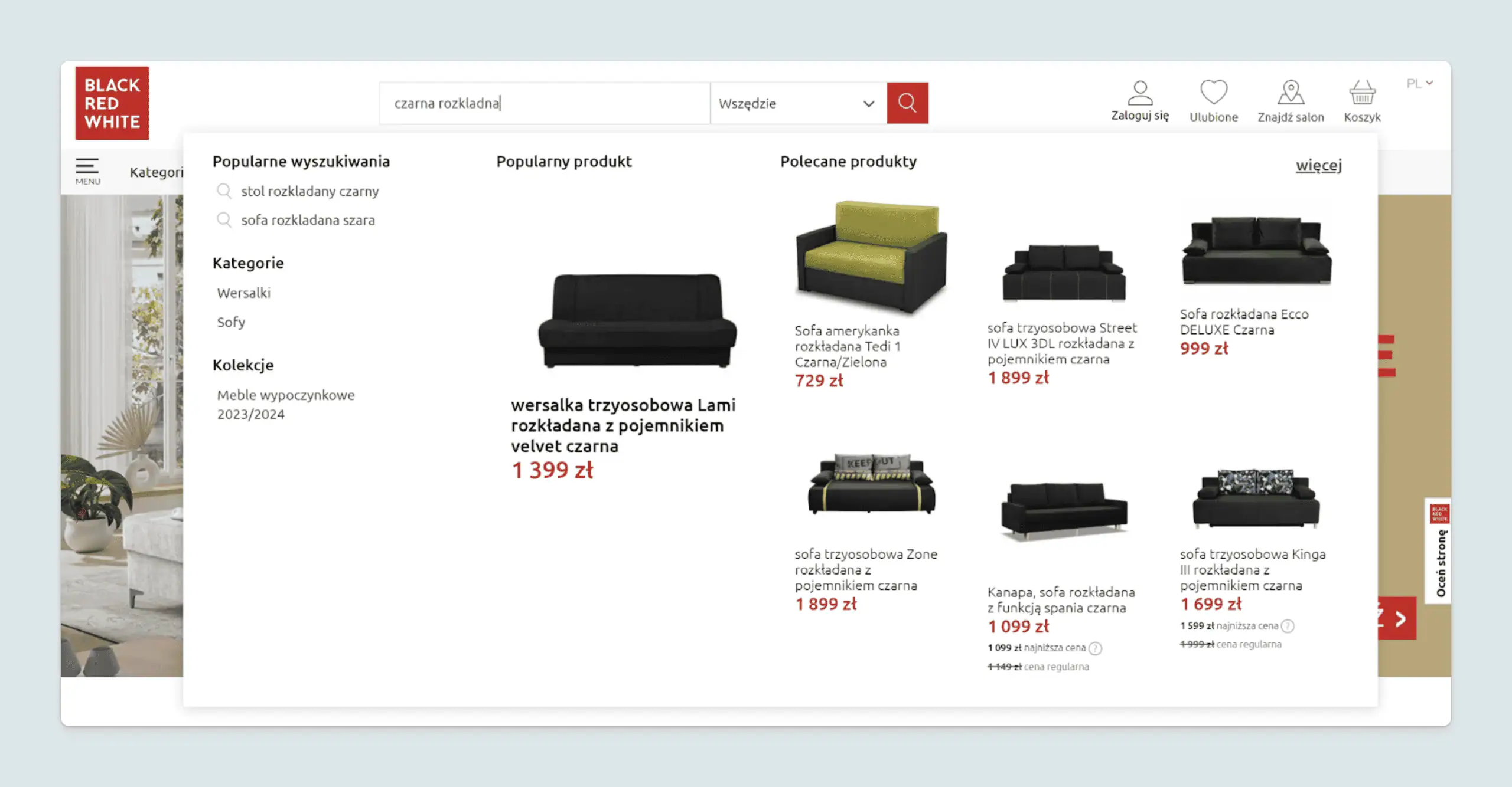 BRW customers can search by description of materials, colors, and more.
