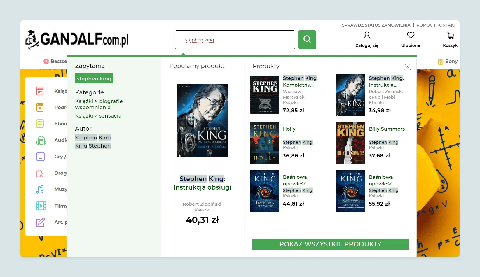 Luigi's Box Search implemented on the Gandalf website.