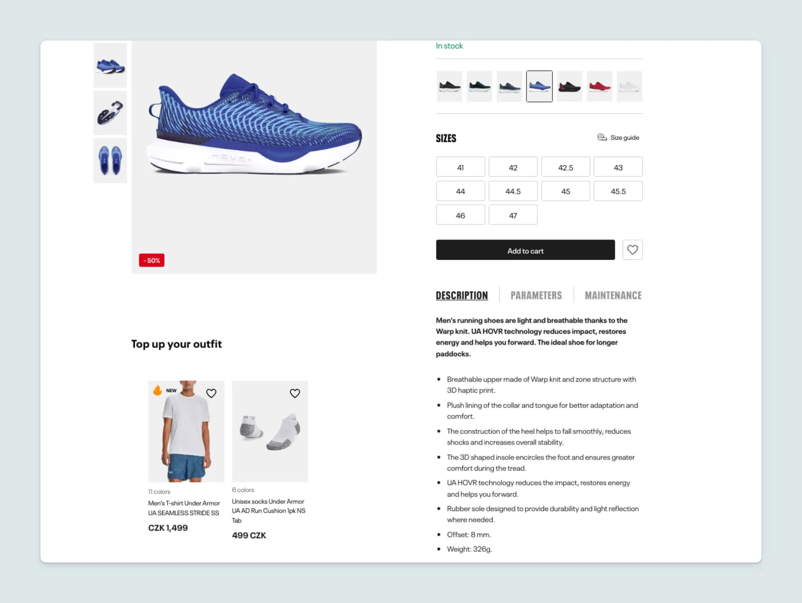 Handy outfit suggestions can significantly increase the cart value with little effort from the company.