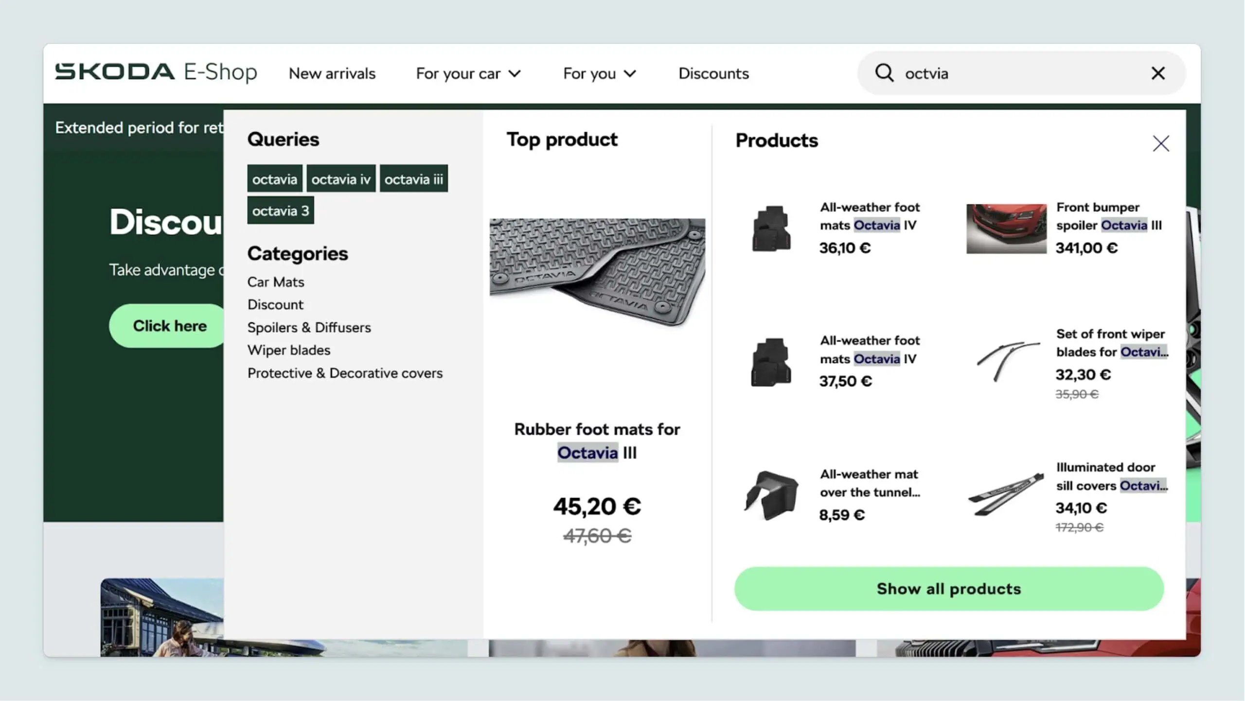 Typos won’t stop customers from getting relevant results.